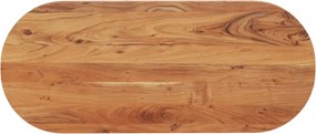 vidaXL tömör akácfa ovális asztallap 120 x 50 x 2,5 cm