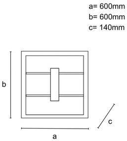 LED dimmelhető felületre szerelhető csillár LED/55W/230V 3000-6500K + távirányító