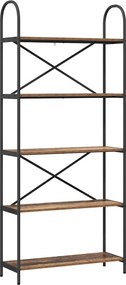 vidaXL Könyvespolc Öreg fa 80 x 30 x 183 cm Faanyag