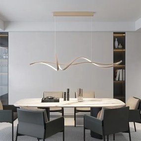 Brilagi - dimmelhető LED, kábellel függesztett csillár SIGNATURE LED/55W/230V 120x23 cm bézs + távirányító