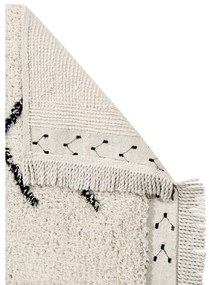 Krémszínű mosható kézi szövésű pamut szőnyeg 140x210 cm Bereber Rhombs – Lorena Canals