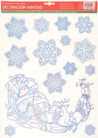 Öntapadós matrica ablakra Hópehely szán