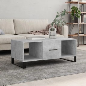 Betonszürke szerelt fa dohányzóasztal 102 x 50 x 40 cm