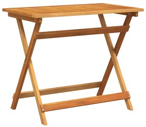 Összecsukható Kerti Asztal Négyszögletes 100x55x75 cm Tömör Akác