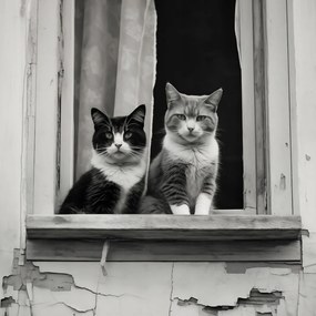 Poszter 80x80cm Pár az ablakban