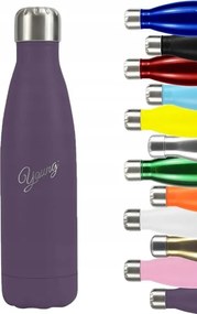 Termikus palack Turista termosz Kulacs acélból Edzés az iskolába 0,5L