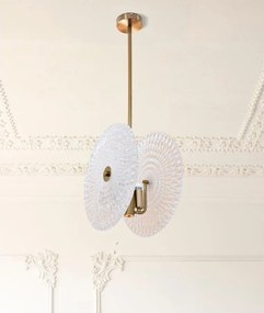 Aranyszínű függőlámpa üveg búrával Glass – Mauro Ferretti