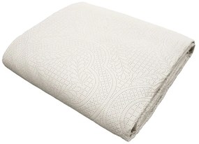 Krémszínű mikroszálas ágytakaró és párnahuzat szett 240x260 cm Romane – douceur d'intérieur
