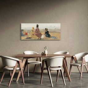 Kép - Eugène Boudin, On the Beach, Trouville, reprodukciók (120x50 cm)