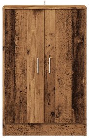 antik fa színű szerelt fa cipősszekrény 60 x 35 x 92 cm