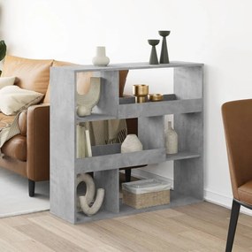 betonszürke szerelt fa térelválasztó 100 x 33 x 94,5 cm
