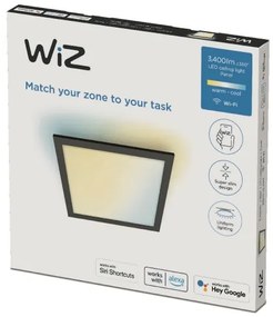WiZ - LED Dimmelhető mennyezeti lámpa SUPERSLIM LED/36W/230V fekete Wi-Fi