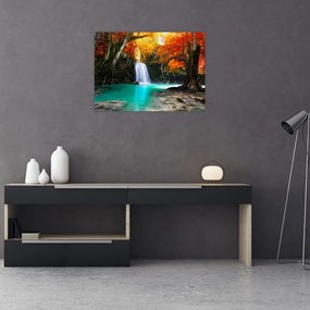 Kép - Smaragd lagúna (üvegen) (70x50 cm)