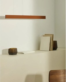 Terrakotta színű LED függőlámpa fém búrával Boadella – Kave Home