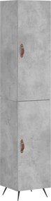 vidaXL betonszürke szerelt fa magasszekrény 34,5x34x180 cm