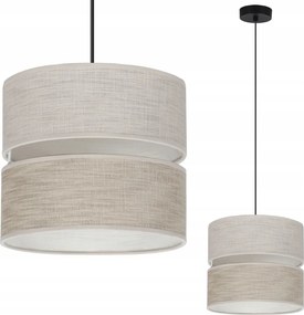 Mennyezeti Lámpa Függeszték Csillár Lámpabúra Krém Bézs Lenvászon Asztal Fölé 20CM