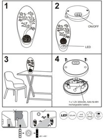 Globo 36535 - LED Napelemes lámpa SOLAR LED/0,06W/3,2V IP44 fa