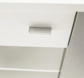 Nappali bútor, fehér/szürke, GENTA