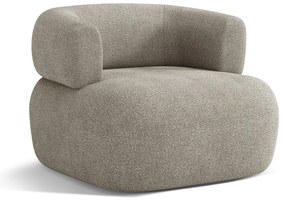 Világosszürke buklé fotel Jenny – Micadoni Home