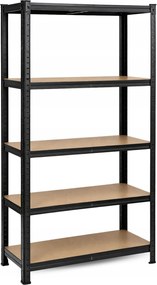 Műhelyi tároló állvány fém 180 x 90 x 40 cm max 175 kg polconként