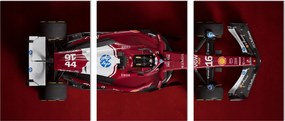 Falikép Lewis Hamilton Ferrari 2025 Forma 1 triptichon 40x90 cm