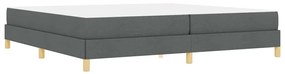 Boxrugós ágy Sötétszürke és Barna 200 x 200 cm