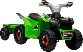 HOMCOM Elektromos Quad Gyerekeknek 6V, Elektromos Jármű, 1.5-3 Éveseknek, 2.5 km/h, Fém, 106 x 41.5 x 48.5 cm, Zöld | Aosom
