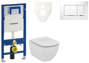 Fali WC szett Geberit előtétfalas szereléshez + Ideal Standard Tesi WC 111.300.00.5NE5