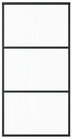 ESG üveg és alumínium tolóajtó fémszerelvény-szettel 102x205 cm