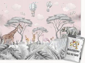 Gyerek Fotótapéta Safari Állatok Tapéta Gyerekszoba 200x140