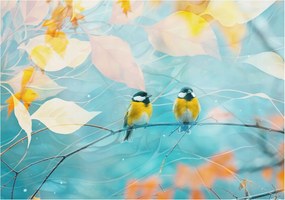 Dekoratív Fotótapéta Furnér Flizelin Tavaszi madarak 208x146 Ragasztó