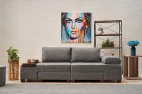 3 személyes kanapéágy Perenna Linen - Szürke