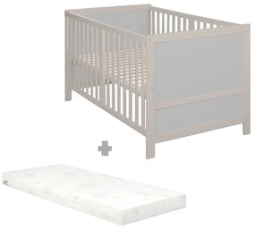 Szürke babaágy állítható magassággal 70x140 cm Easy Sleep – Roba