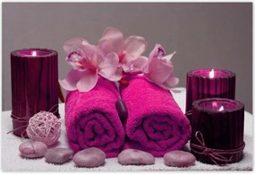 Poszterek 185x125 Lila törölköző Virág