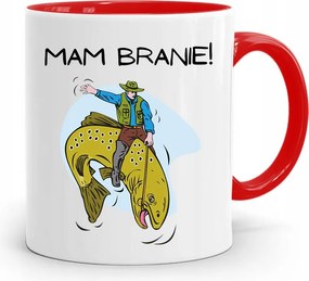 Piros Horgász Bögre! Ajándék fényképes nyomattal