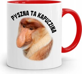 Piros Hordozós Bögre Janusz Pompás Ez A Káposzta fényképes nyomtatással