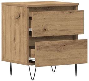 Éjjeli szekrény 2 db Kézműves tölgy 40x35x50 cm Mérnöki fa