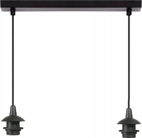 Túlnyúló Díszléc Függőlámpa Alap Fekete E27 Függeszték Lámpabúra 2 Db