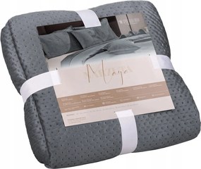 Dekoratív ágytakaró Maya 80x160 velúr steppelt grafit