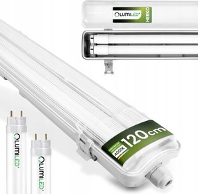 Hermetikus lámpatest Led lámpa 120cm garázsba 2x Vízálló fénycső