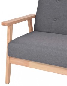 3 személyes sötét szürke szövet kanapé