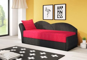 AGA kinyitható kanapé, 200x80x75 cm, fekete + szürke, (alova 04/alova 10), balos