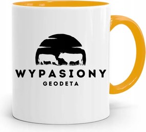 Sárga Bögre Földmérőnek Földmérő Ajándék fényképes nyomtatással