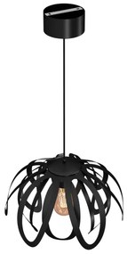 Csillár zsinóron ORCHID 1xE27/60W/230V fekete