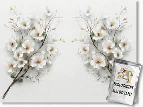 Fotótapéta Flizelina Fa Ág Fehér Virágok Tavasz 312x219 ragasztó