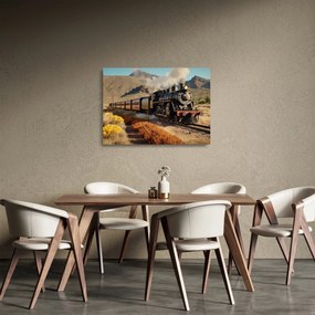 Üveg kép - Gőzmozdony (70x50 cm)