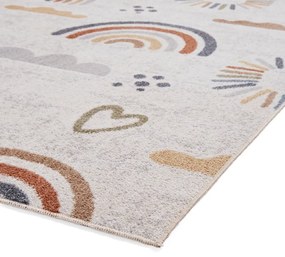 Krémszínű gyerek szőnyeg 80x150 cm Vida Kids Rainbow – Think Rugs