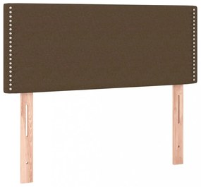 sötétbarna szövet LED-es fejtámla 100x5x78/88 cm