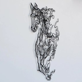 Fém fali dekoráció, Metal Horse Line Art - APT724