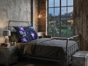 Mikroszálas párnahuzat VIOLET BUTTERFLY 70x90 cm, sötétkék